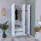 Tuhome Ohio Armoire Wardrobe with 3-Doors. 2-Drawers. and 4-Tier Shelves -White CLB9031 - alternate 6